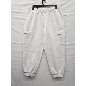 Express Womens Cargo Jogger Grey Poly Blend Athletic Size‎ XL